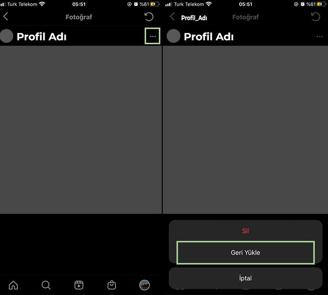 Instagram yakinlarda silinenler
