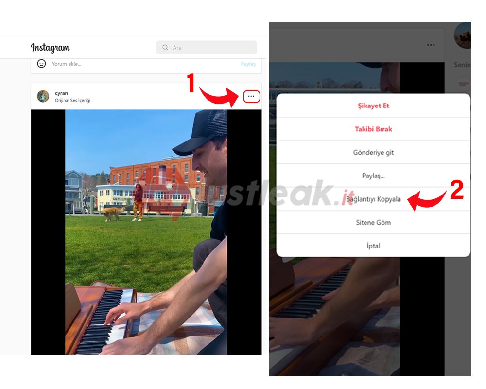 instagram telefona video indirme