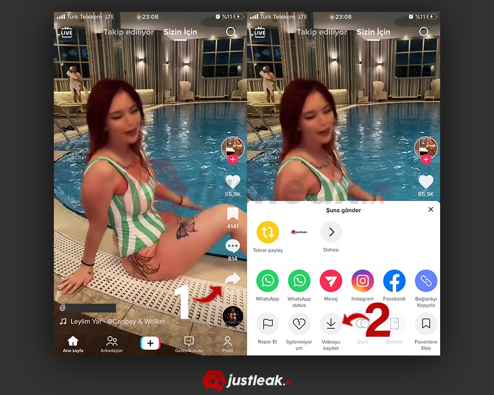 tiktoktaki videoyu telefona indirmek
