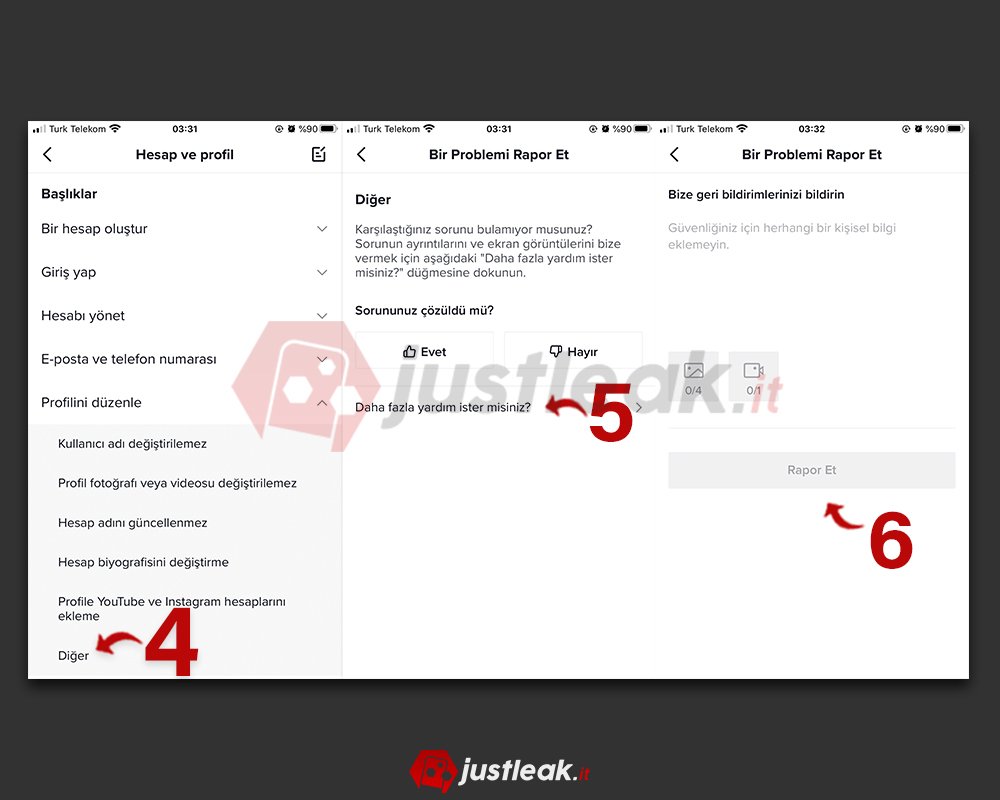 tiktok ile iletişime geçmek