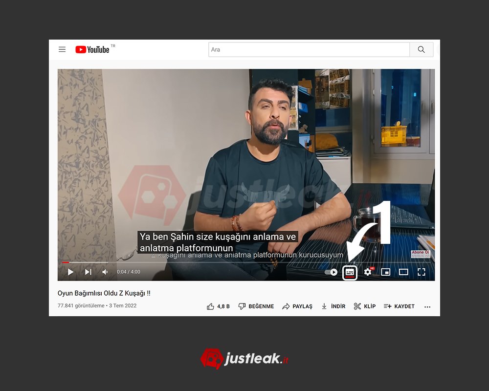 youtube altyazıları acma kapatma