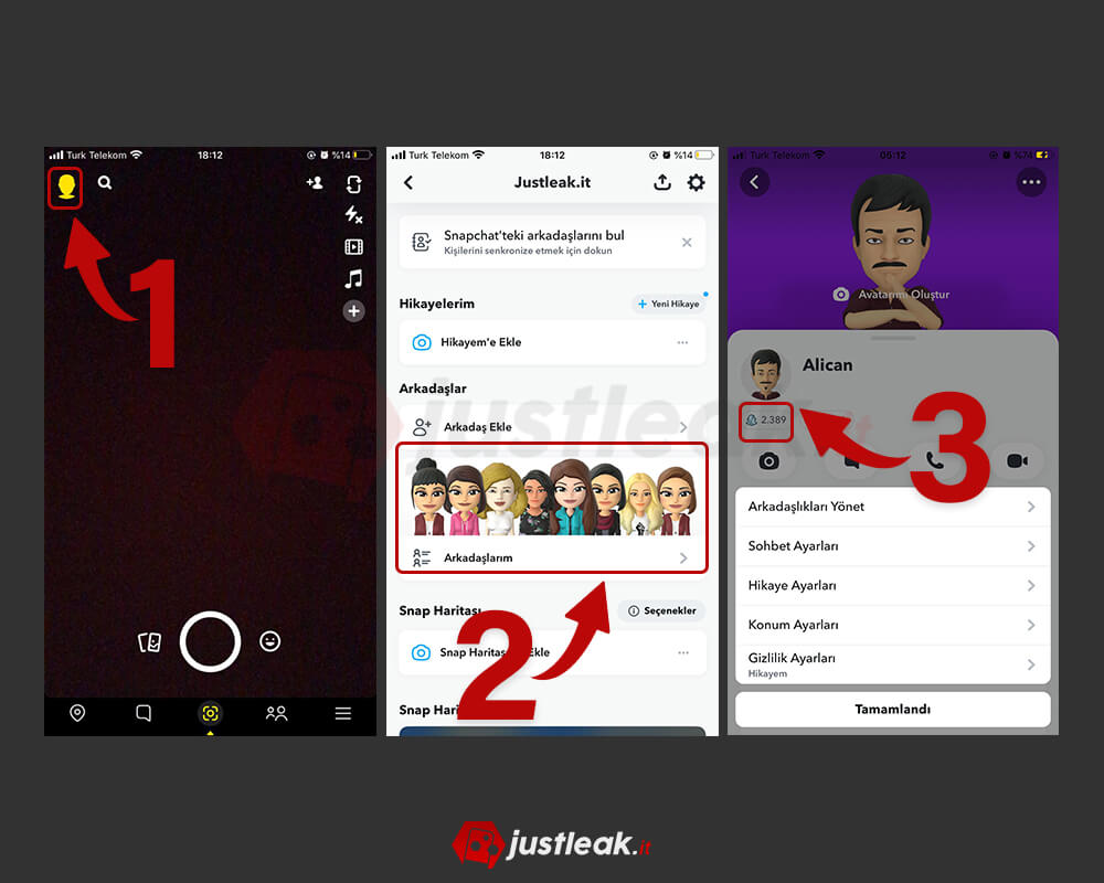 snapchat skoru görüntüleme aktif arkadaş